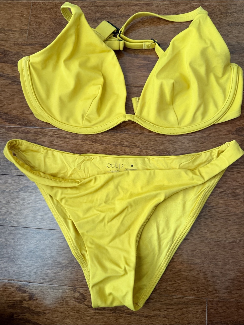CUUP Bright Yellow Underwire Bikini Set